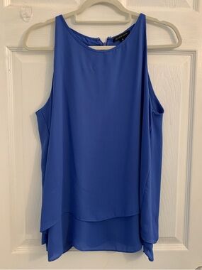 Audrey & celine Royal Blue Layered Chiffon Camisole. Size medium $10